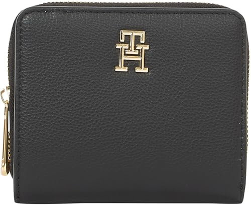 Tommy Hilfiger Damen Geldbörse Soft Logotape Klein, Schwarz (Black), Einheitsgröße