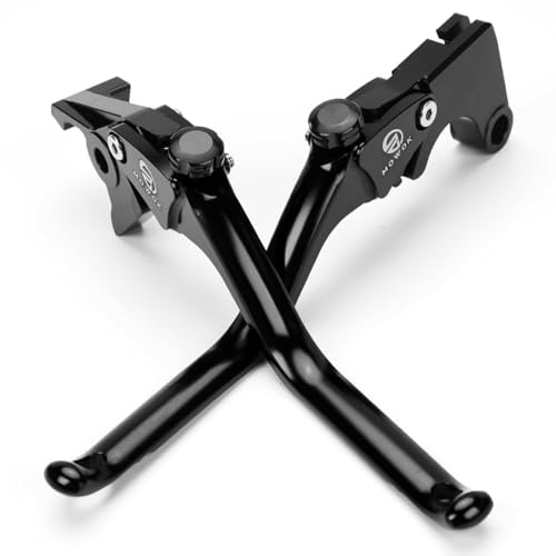 MOWOK Levier de frein et d'embrayage pour MT07 MT-07 FZ07 2014-2025 Tenere 700 XSR 700 900 ABS FZ09 MT-09 TRACER 2015-2020 FZ8 FZ6R XJ6N XJ6 Ajustable Rounded Design (Noir)