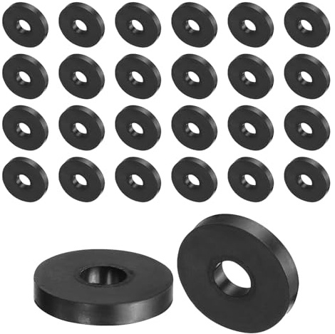 QUARKZMAN 36pcs Entretoises en Caoutchouc, Rondelles Caoutchouc Anti-Vibration Épaisses Amortisseur Coussins Maison Réparation, 30mm Diamètre Extérieur, 10mm Diamètre Intérieur, 5mm Hauteur
