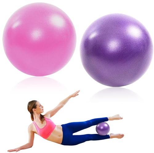 LURNODY 2 Pezzi Palla Pilates, Soft Ball per Pilates Palla Yoga Mini Palloni Sportivi 25cm, Ideale per Uffici Domestici e Palestre per Esercizi di Pilates, Yoga, Core, Equilibrio E Stabilità