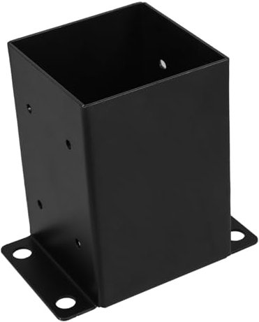 Hemobllo Post Base Bracket Heavy Duty Pavilion Column Base Fence Posts Anchor Ground Wood Porch Extender Pipe Railings