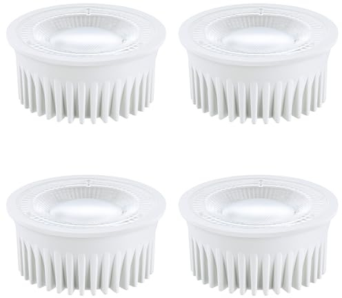 SEBSON LED Modul 230V warmweiß Klasse A - LED 2,5W flach ø50x26mm - 4er | LED Lampe für Einbaustrahler, ersetzt GU10 MR16 Deckenspot 50W, Leuchtmittel 450lm 3000K, nicht dimmbar, Energieklasse A