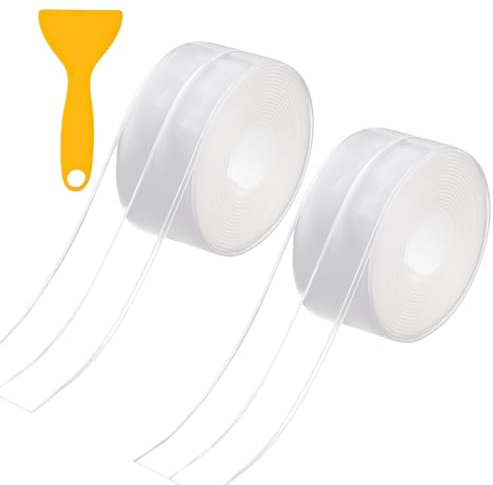 Wasserdichtes Klebeband 2 Rollen 3.2m Dichtband Selbstklebend Wasserdicht Gummistreifen selbstklebend Dichtungsband Selbstklebendes Wasserdichtes Klebeband Für Küche, Bad, Badewanne