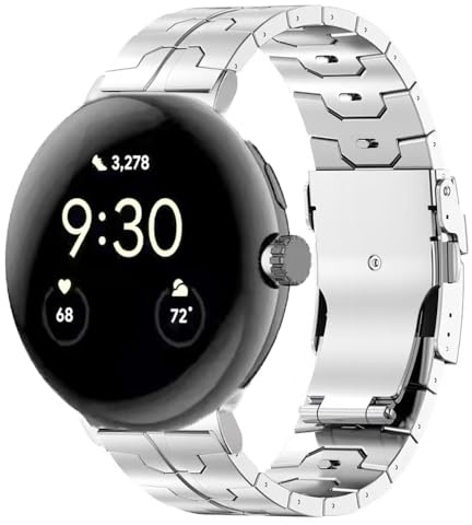 synsing Kein Werkzeug erforderlich Titanmetall-Uhrenarmband Kompatibel mit Google Pixel Watch 3 45mm, Armband, Titan-Uhrenersatz Kompatibel mit Google Pixel Watch 3 45mm mit sicherer Schnalle Männe