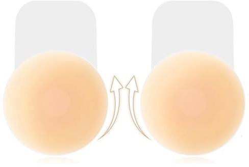 ETRSAIRL Nippelpads, Klebe BH Rückenfrei Push-Up, Große Brust, Brustwarzen Abdeckungen Unsichtbarer, Nipple Cover für Kleine Brüste, Sticky Bra Wiederverwendbare - C/D