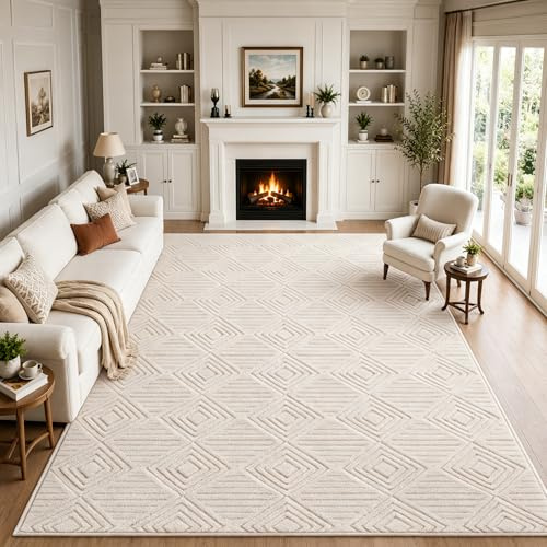Capslpad Beige matta 200 x 300 cm halkfri modern tvättbar mjuk matta för vardagsrum kontor matsal sovrum