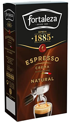 CAFÉ FORTALEZA Café Molido Espresso Natural Intensidad Media 100% Arábica - Pack 8 unidades Total 2 Kg