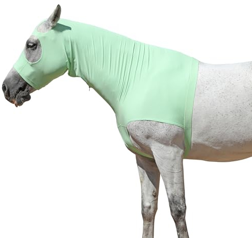 Gallopoff Hood Cavallo Elasticizzato con zip - Copertura del Collo e del Volto Completa