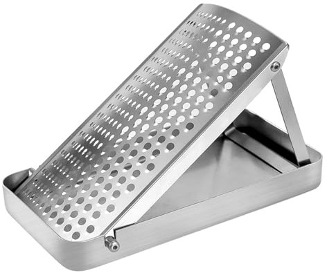 KiBcsLic Grattugia per Formaggio Sminuzzatore per Alimenti Affettatrice Manuale Grattugia per Patate in Acciaio Inossidabile con Funzione Drenaggio Adatta per