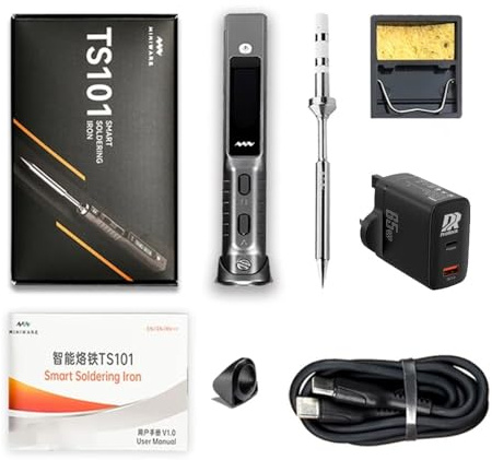 TS101 Soldering Iron (B2) Black + 65W Charger + Mini Stand