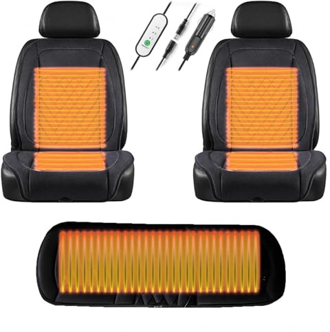 Hazomeu Super caldo 𝐜𝐨𝐩𝐫𝐢𝐬𝐞𝐝𝐢𝐥𝐞 𝐚𝐮𝐭𝐨 𝐫𝐢𝐬𝐜𝐚𝐥𝐝𝐚𝐭𝐨, Viene Fornito Con Una Pala Da Neve, Copri Sedile Auto Adatto a vari modelli di auto,main+auxiliary+rearseat
