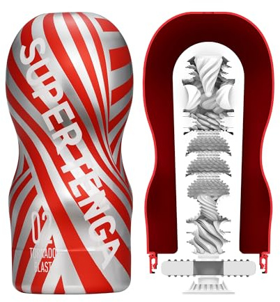 TENGA SUPER CUP Tornado Blast Disposable Male Masturbator – Spiral Tightening Design, Controlled Pressure, Premium Sex Toys for Men with Super Soft Entry & Cushioning