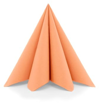 Sovie HORECA Airlaid-Servietten 40x40 cm | hochwertige Einweg-Servietten | extrem saugstark und stoffähnlich | ideal für Hochzeit & Partys | 50 Stück | (Aprikot/Orange)