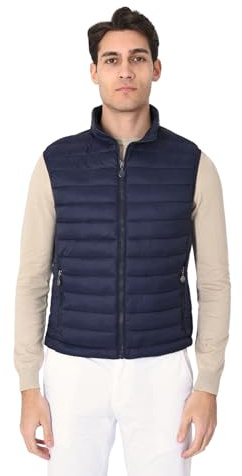 Ciabalù Smanicato Uomo Piumino 100 Grammi Senza Maniche Slim Fit (Blu, 3XL)