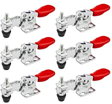 BNYZWOT Hand Tool Toggle Clamp Quick-Release Horizontal Clamp GH-201 6Pcs