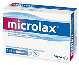 Microlax Enema 5mlx4 - Fast Treatment of Constipation Or Conditions Requiring Relief of Emptying