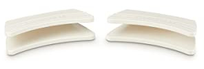 Le Creuset Set de 2 poignées, Silicone, Adaptables, Résistantes à la Chaleur Jusqu'à 250°C, Meringue, 42813007160000