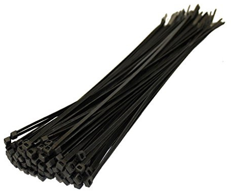 SHATCHI 100pcs-500pcs Black Strong Nylon Plastic Cable Ties Zip Tie Wraps Organizer Self Locking 100mm/200mm/300mm Long