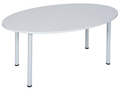 Dila GmbH Besprechungstisch Schreibtisch Konferenztisch Oval Tisch Büromöbel Schreibtische (Eiche modern, 170 x 110)