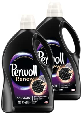 Perwoll Renew Schwarz, 48 (2 x 24 Waschladungen), Waschmittel für alle dunklen Farben, Feinwaschmittel stärkt die Fasern und verbessert die Farbintensität