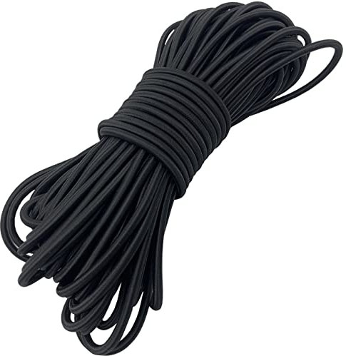 aufodara Gummiseil Expanderseil 4mm Hochelastisch Planenseil Spannseil 10m, DIY-Projekt, Frachttransport, Gepäck (4mm x 10m, Schwarz)