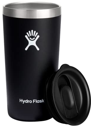 Hydro Flask - Tumbler - Vaso Térmico 354 ml (12 oz) con Tapa a Prueba de Derrames Cerrable - Acero Inoxidable de Doble Pared con Aislamiento al Vacío - Black