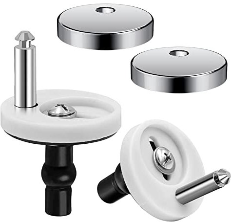 2 pièces Vis pour Siège de Toilette Siège de Toilette Ensemble de Fixation Vis Charnières Siège WC inox Pièces de Réparation Siège WC Accessoires, Ensemble de Fixation pour Siège WC