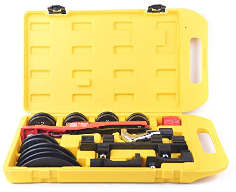Piegatubi con 7 matrici, 6 mm - 22 mm, piegatrice manuale per tubi in rame, tubi in alluminio, tubi in acciaio inox