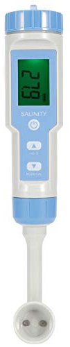 Yuecoom Salzgehalt-Messgerät, PH-Messgerät, IP67 Wasserdicht, Tester Für Lebensmittel, Salzgehaltmesser-Tester Digitaler Salzgehalt Tester Ideal Für Pool-Salzwasser Und Trinkwasser