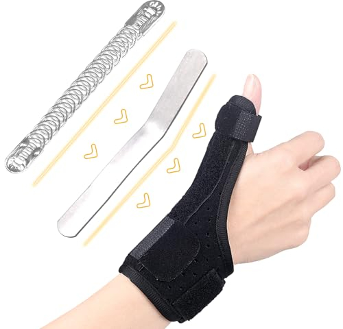 Reversible Daumenbandage,Daumenorthese für Rechts & Links mit zwei Metallschienen Atmungsaktive für Entlastung Stress von Daumen und Handgelenk,Verstauchungen für Arthritis,Tendonitis Universelle