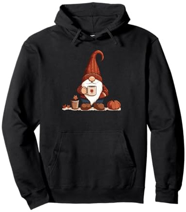 Nain d'automne avec tasse à café Sweat à Capuche
