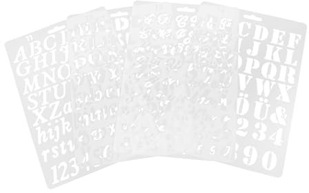 LALAFINA 8stücke Buchstabenschablonen Zum Malen Wiederverwendbare Bastelschablonen Aus Pet-material Große Schablonen Für Wände Holzblöcke Und Andere Flache Oberflächen