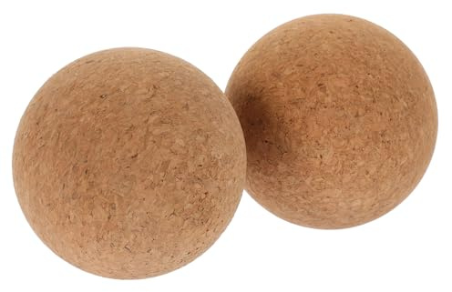 Beavorty 2 Stück Korkmassageball für Füße und Finger Leicht zur Muskelentspannung für Yoga und Zuhause Kompakt und Handlich