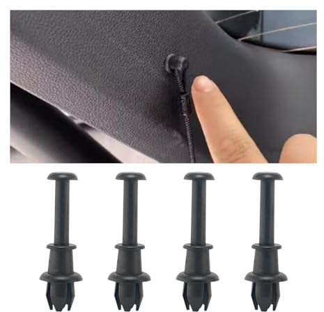 Adunsiaoto 4 Piezas Clips de Cuerda para Estantería de Paquete Coche, Cuerda Estante de Maletero Trasero Coche, Clips de Sujeción Colgador de Cuerdas para Estante Trasero Coche, Accesorios Automoción