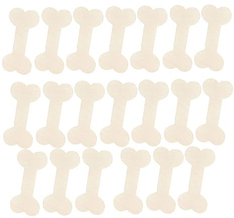 DIYEAH 40pcs DIY Wooden Dog Bone Tags Engraved Pet Tag Dog Decor Wrapping Accessories Chic for Christmas