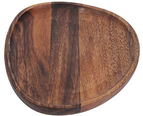aqxreight Plateau de Service en Bois, Organisateur D'assiettes Alimentaires, Décoration de Maison, Ustensile de Cuisine Léger et Robuste (Plaque de forme spéciale moyenne et grande en)
