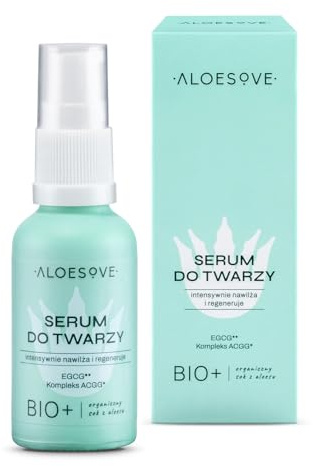 ALOESOVE feuchtigkeitsspendendes Serum Gesicht 30ml - Gesichtsserum mit Hyaluronsäure und Antioxidantien - Vegan, Anti-Aging, für alle Hauttypen