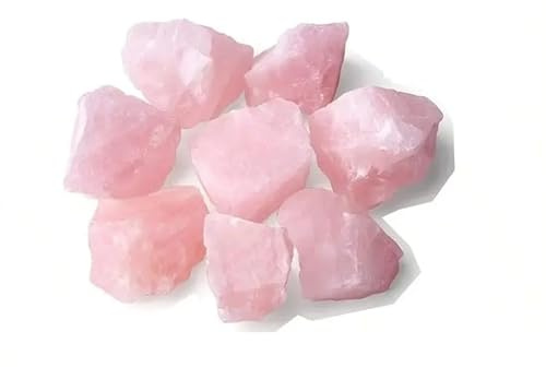 1/7 pièces de cristal de quartz rose brut, pierre roulée, gravier brut, 5 pièces