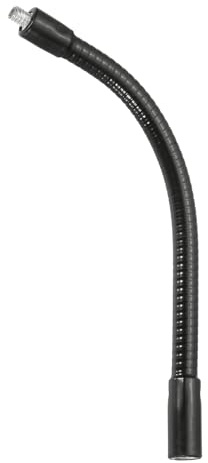 PATIKIL 8 Gooseneck, 3/8 Female to 1/4 Male Thread Metal Universal Hose Flexible Arm Gooseneck Tube Extension Holder for Action Camera, Phone, Microphone, Black