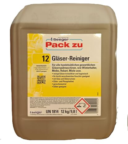 Seeger Pack zu 12 Glas Reiniger 12 kg Gebinde