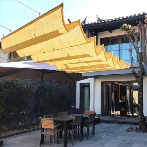 YSZBD Filet D'Ombrage Rectangulaire Vague Voile D'Ombrage RéTractable Toile pour Pergola Coulissante Toile Pergola Retractable Voile Ombrage(#1,1.6x9m)