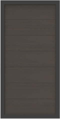 HORI Rahmenzaun WPC Sichtschutz Stecksystem Zaun Garten Gartenzaun Lamellenzaun Windschutz Zaunelemente - 90 x 180 cm - Braun