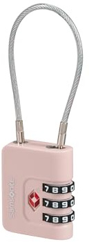 Samsonite TA Revolution - TSA Kabellås med 3-Siffrig Kombination, Säkert Bagagelås för Resväskor & Väskor, Rosa