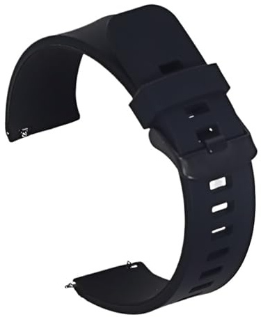 1 st 20 mm klockarmband 22 24 universalarmband länkarmband handledslampa mjuk for smartklocka(BLACK BLACK,22mm)