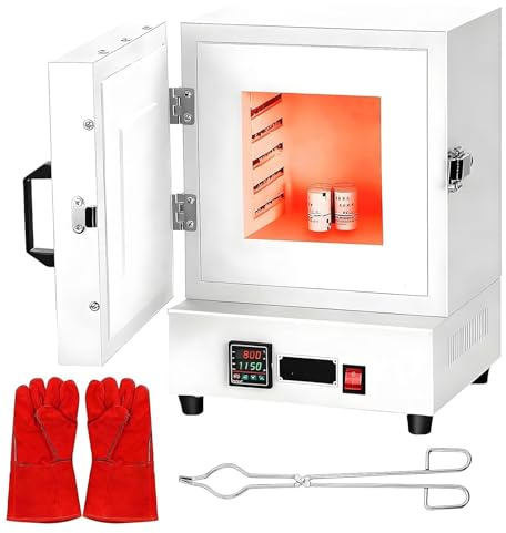 Forno Elettrico per Ceramica a Casa, Forno a Muffola da Laboratorio Elettrico per Ceramica da 2000 W, Forno per Ceramica con Forno di Fusione 2102 ℉/1150 ℃, per la Creazione di Gioielli