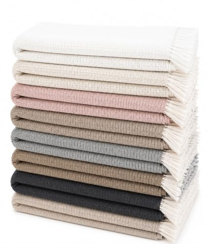 Estoralis - Colcha Multiusos Sofa - Manta Foulard - Plaid para Cama - Cubresofa Cubrecama - Jarapas - CERDEÑA - 230x270 cm Blanco (Fabricado en España)