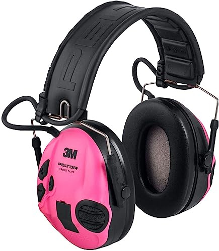 3M Peltor SportTac Gehörschutz pink - Ohrschützer mit aktiver Schalldämmung speziell für Jäger und Sportschützen - Dynamische Geräusch-Regelung - SNR 26dB