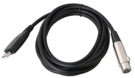 Lyws XLR Buchse auf USB Stecker, 10 m Kabel-Adapter für Mikrofon,