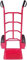 Bricoutlet - Bravetta Carrello trasporto grandi volumi con ruote Pneumatiche Portata 150kg, Rosso
