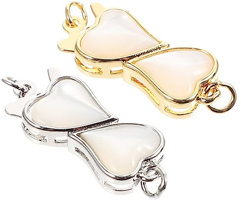 2st Kettengliederschnalle Muschelkette Schmuck Diy Zubehör Karabinerverschluss Magnetisches Armband Muschelschmuck Kupplungsverlängerung Perle Kupfer Hummerschere Halskette